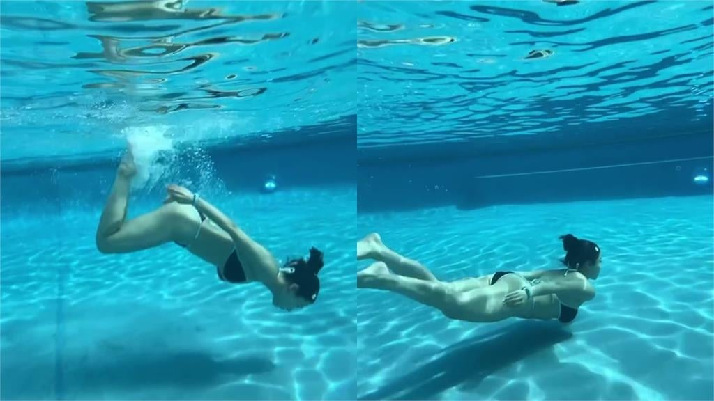 權恩妃度假游泳「超兇水彈連環發」!比基尼「99%無遮」震撼網:殺瘋了