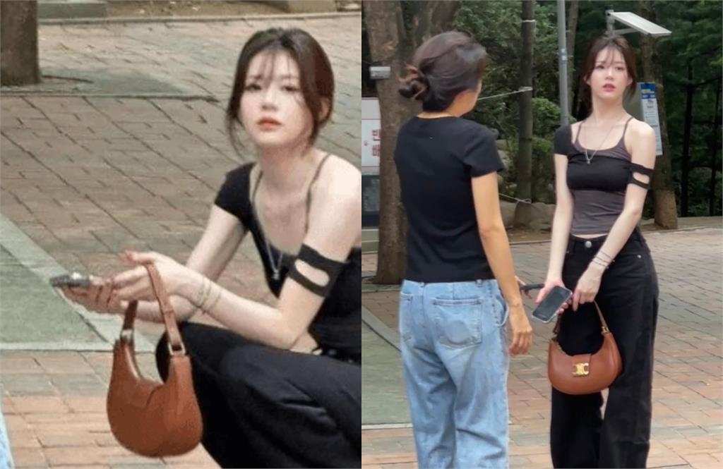 路邊豆腐肌辣妹「緊身衣全破」低頭滑手機…一看竟是《異能》高允貞!網跪:太扯