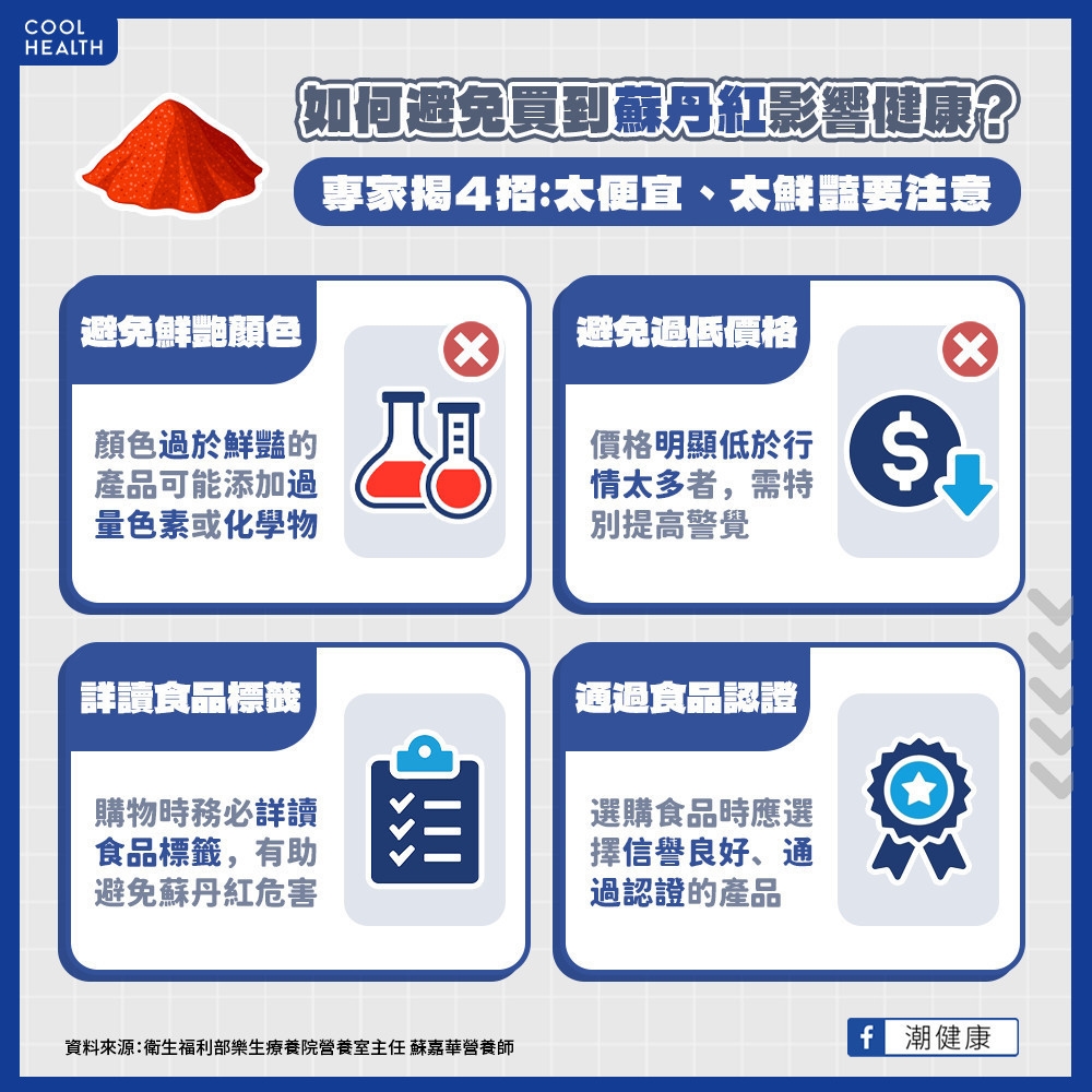 如何避免買到蘇丹紅影響健康? 專家揭4招:太便宜、太鮮豔要注意