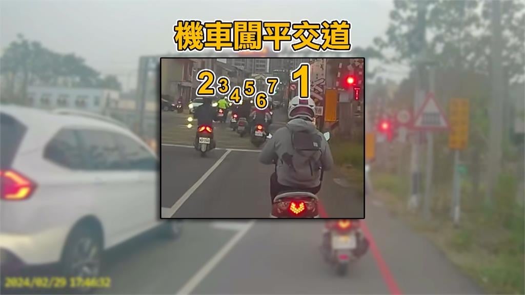 不想等？七機車無視平交道警鈴響　接連催油門闖過「最高罰9萬」
