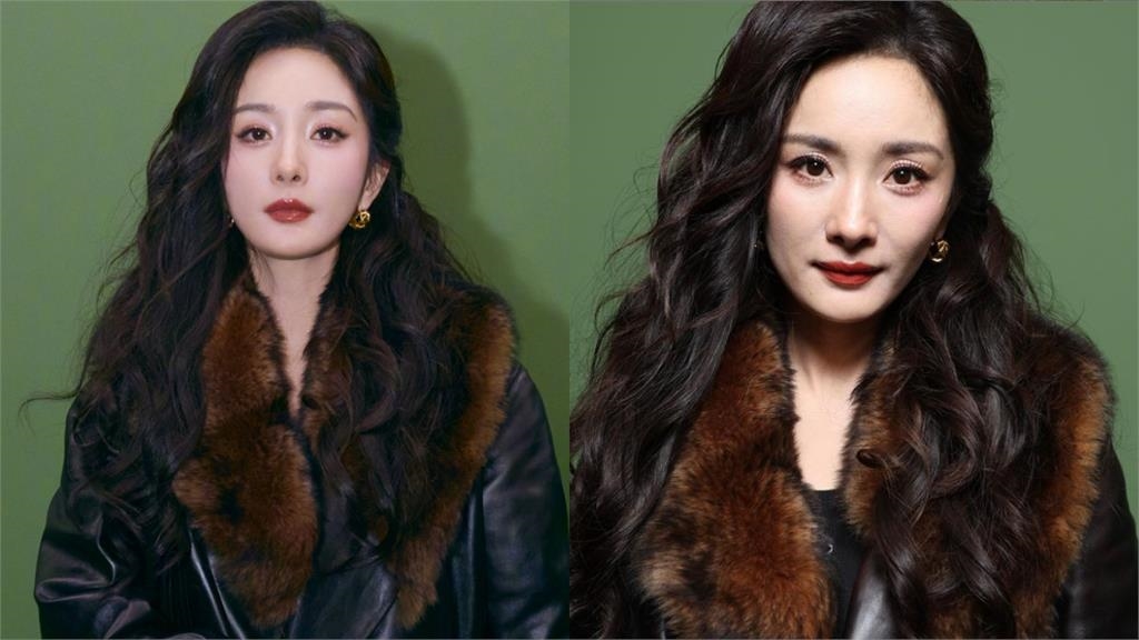 你沒事吧…楊冪0濾鏡高清照流出！精修圖層off「澎臉塌陷」粉氣暈：刻意在黑