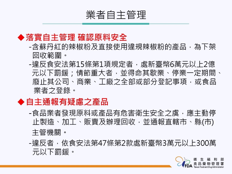 杜絕食安風暴延燒！ 食藥署公布「蘇丹色素」邊境禁令