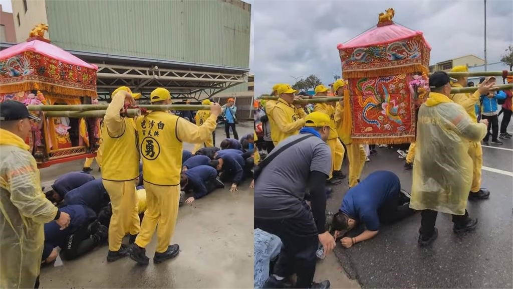 白沙屯媽祖8年4度入廠　「粉紅超跑突然掉頭」百位員工急下跪