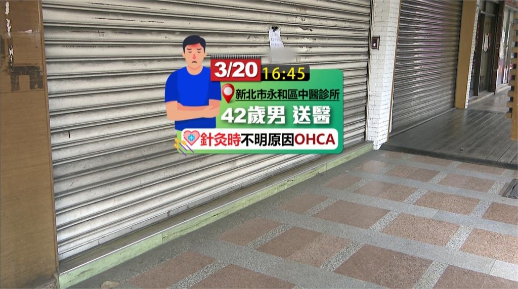 男子針灸突失去呼吸心跳　中醫師：心肌梗塞、送醫急裝支架