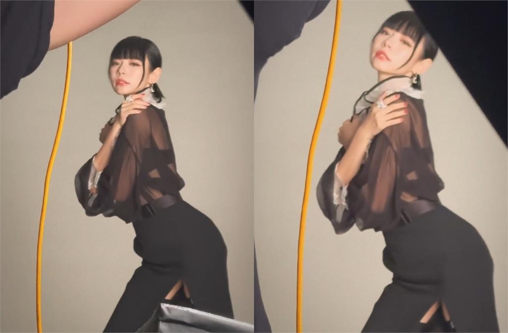 林明禎薄紗洋裝「1秒全看光」!拍照祭「黑絲誘惑」網嗨:好誘人