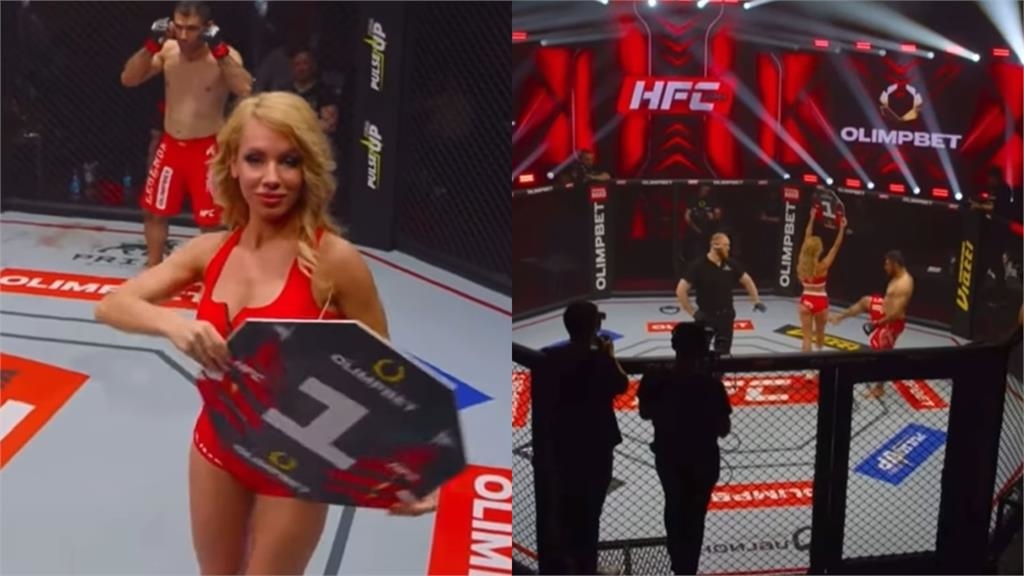 選手「踢舉牌女郎辣臀」下台秒被圍毆!26秒火爆畫面流出…結局GG了