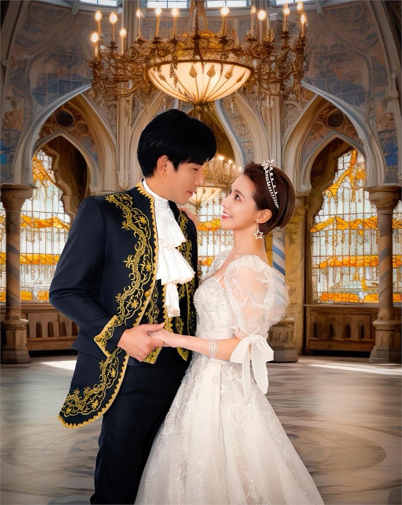 吳婉君、傅子純「宮廷風婚紗」曝光!她笑喊:歡迎來《愛的榮耀》蠟像館