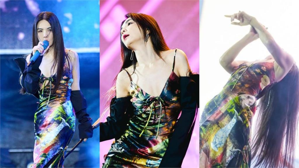  Ella音樂節激薄戰袍扛不住大破防！爆汗熱唱「細肩帶猛噴裝」網弱喊：露太多…