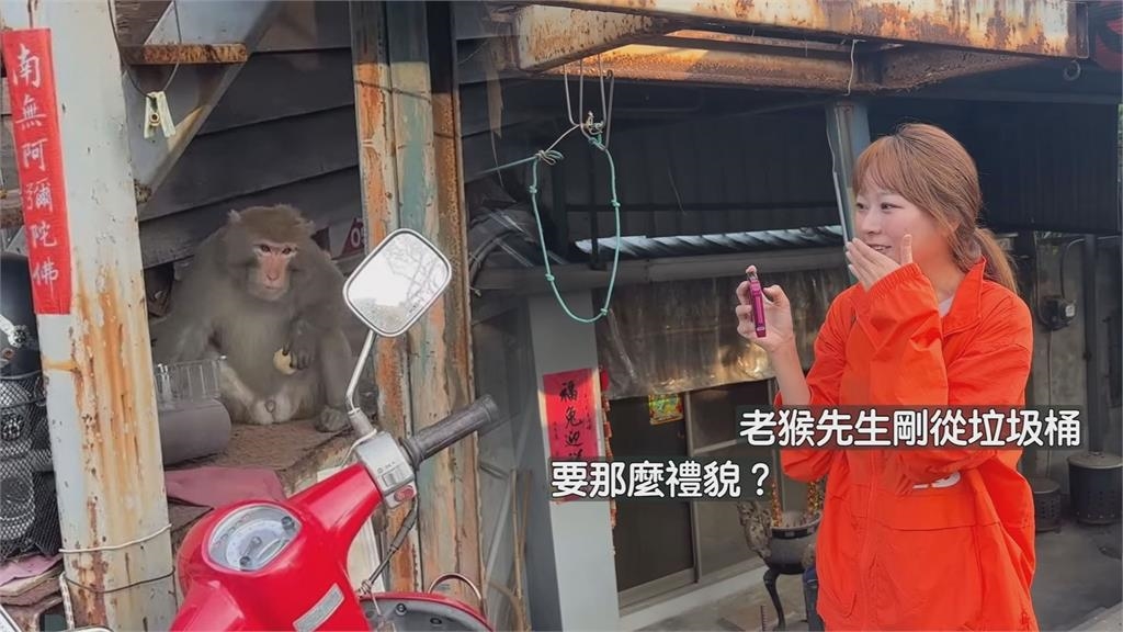 韓妞超喜歡猴子！特別遊壽山和牠比愛心合照　幸福喊：真的太可愛了