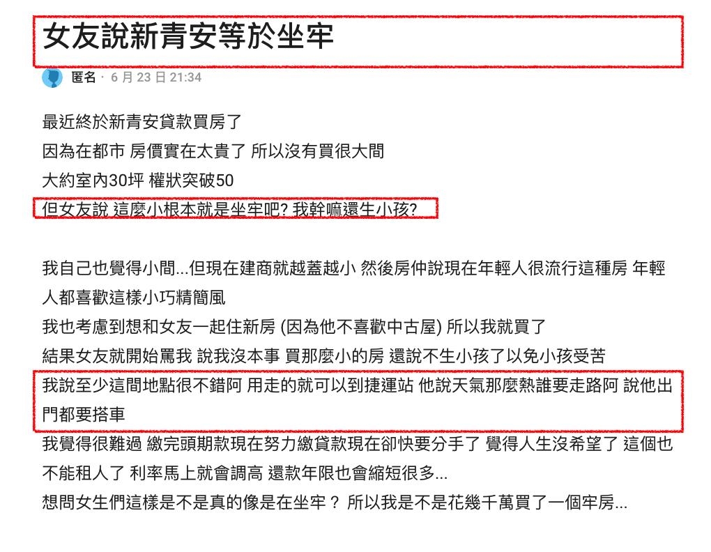 癡情男「靠新青安」買千萬房！女友竟揪2點嫌「像坐牢」全場勸分手