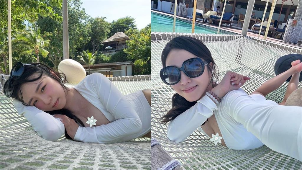 茵聲海邊「立體輸出」極致側身開外掛!正面大V字…網暈爆:尺度太大了