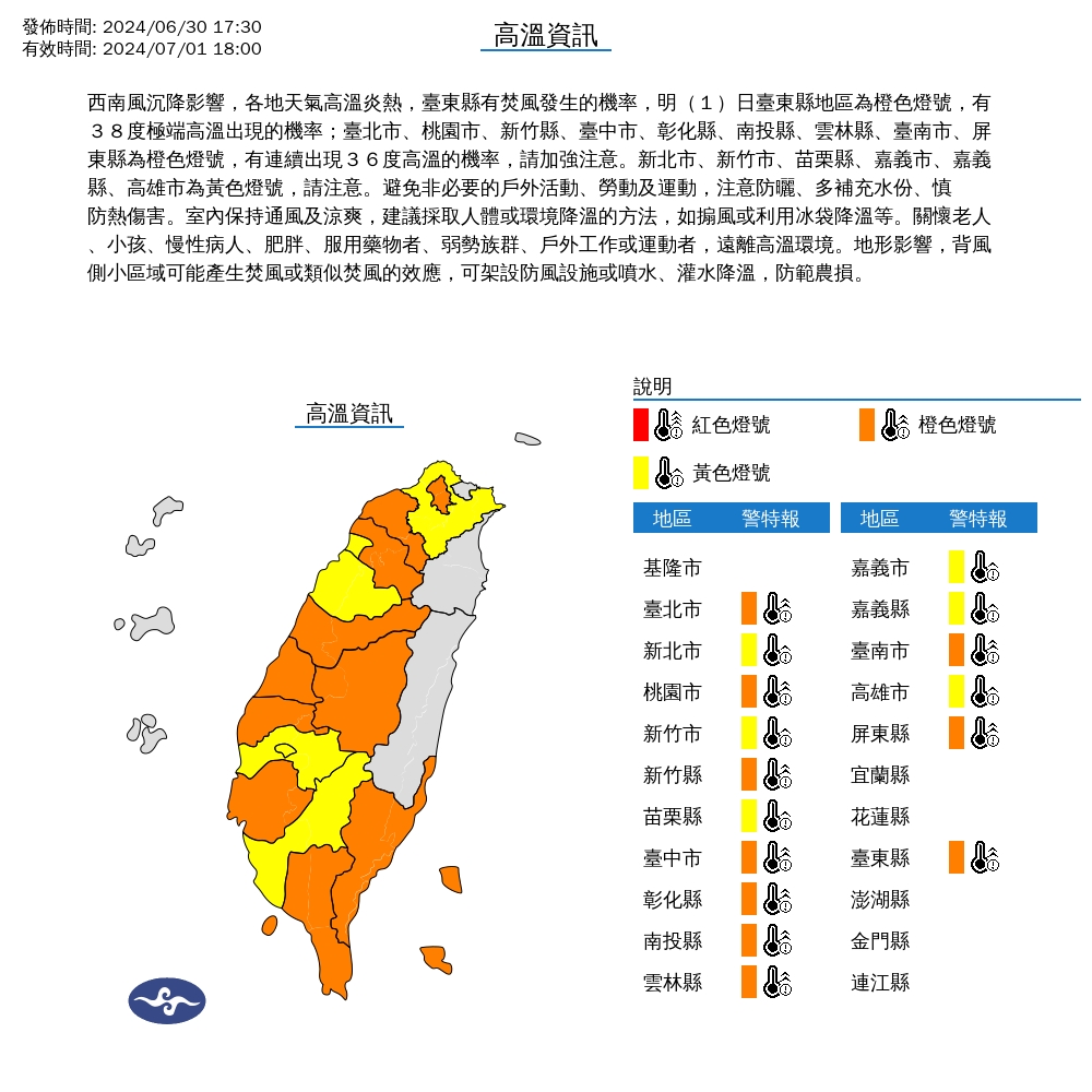 快新聞／西南風影響各地持續高溫　午後留意局部大雷雨