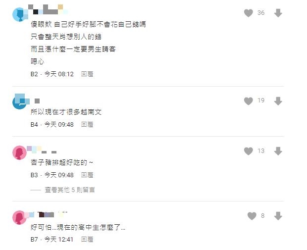 高中妹嫌男友窮「1千元也請不起」他傻眼!3學生「刷三觀對話」曝光…網見全怒了