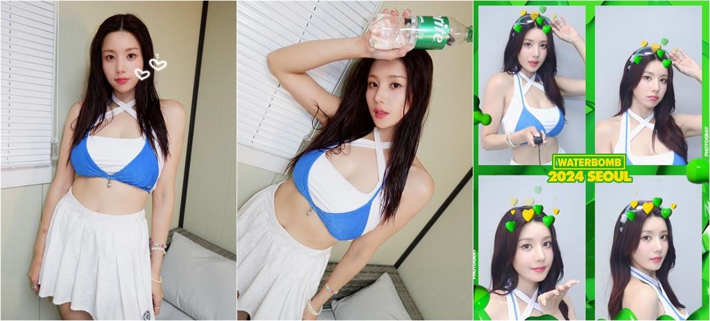 南韓水彈女神「雙層比基尼」勒太緊!「炸出一圈肉」萬網破防:怎麼輸