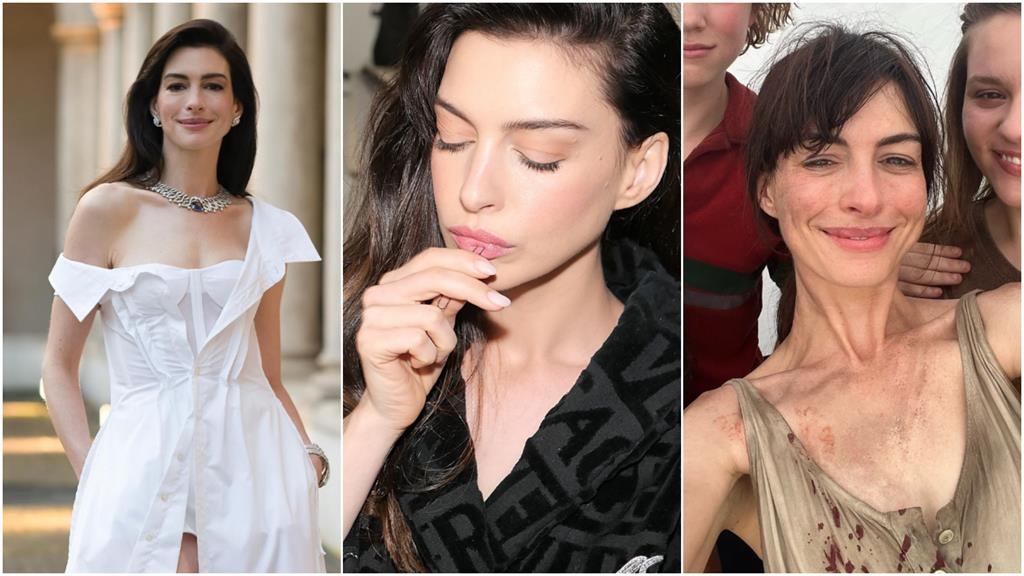 41歲安海瑟薇「暗黑死庫水」躺地猛料大走山！一吸氣「根根排骨」嚇壞粉：怎會