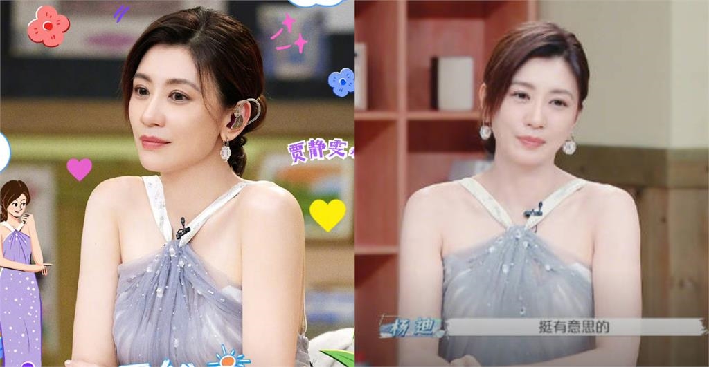 賈靜雯拍片「濾鏡忘開」49歲真面目穿幫!真實髮際線被吹開…網嚇爛