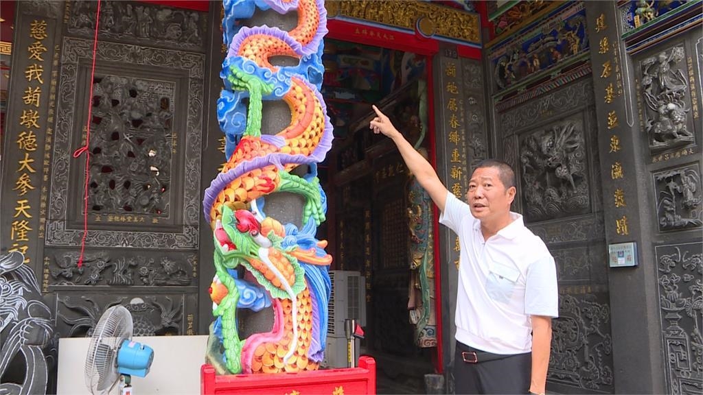 豐原慈濟宮整修「彩繪龍柱」　民眾不習慣：失去古蹟原有風貌