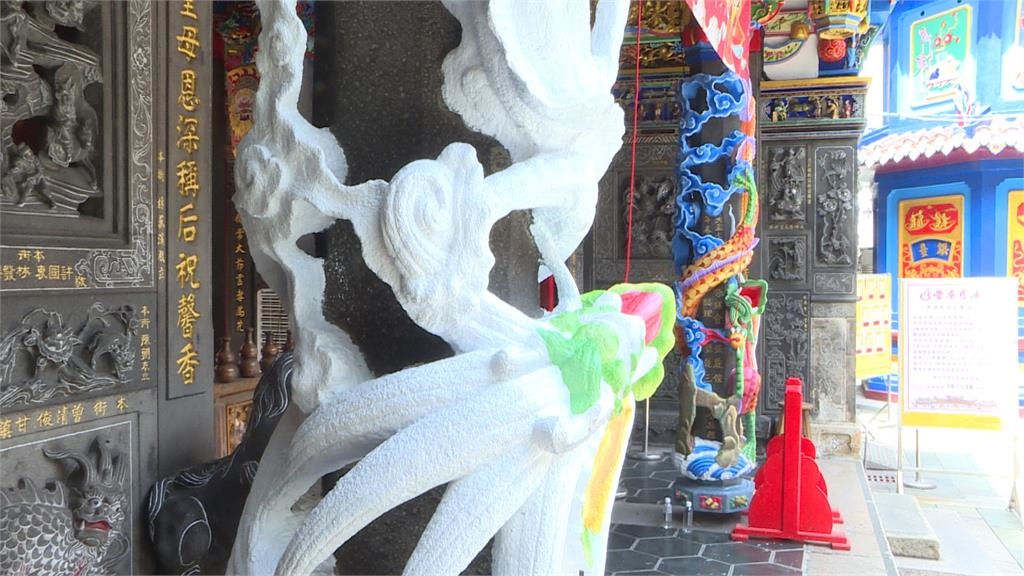 豐原慈濟宮整修「彩繪龍柱」 民眾不習慣:失去古蹟原有風貌