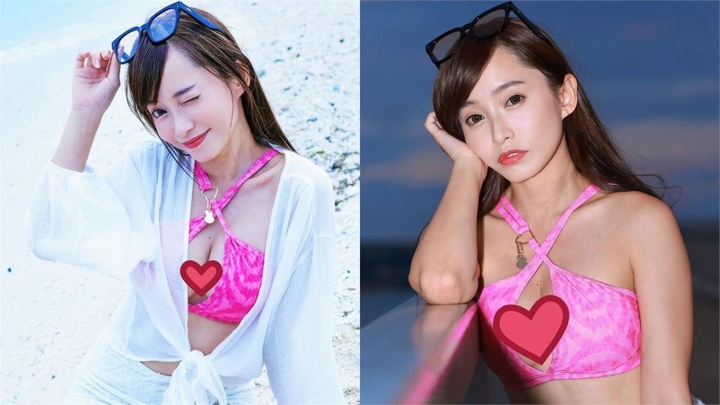 丹丹海邊辣照10連發秒登PTT！比基尼「快撐不住」網凍未條：好熱