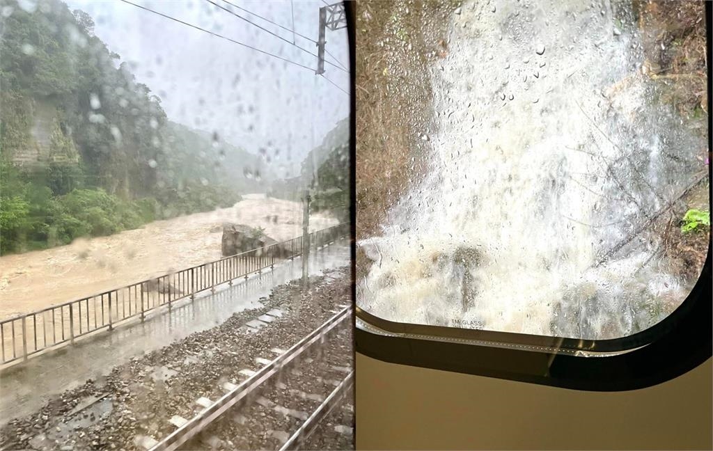 快新聞/大雨!台鐵猴硐=三貂嶺因落石誤點 黃金博物館「樓梯成瀑布」