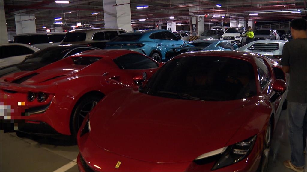 憂泡水車噩夢重演! 左營高鐵站「千萬跑車」一整排 超吸睛