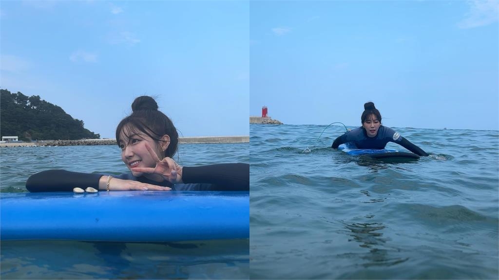 衝浪少女「街邊解放」竟是安芝儇!脫緊身衣「大片肉色」無限輸出…網暈:好厲害