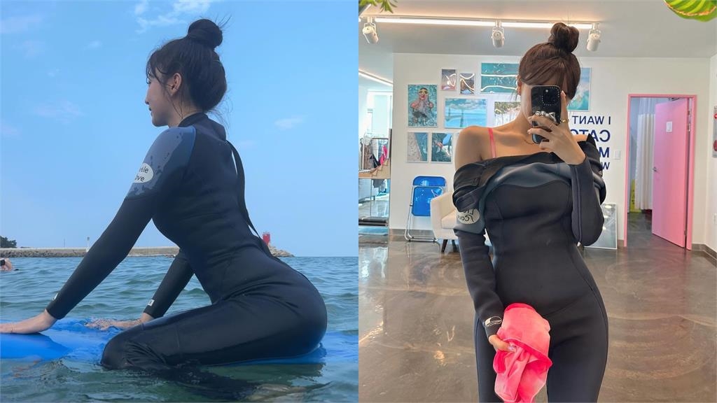 衝浪少女「街邊解放」竟是安芝儇!脫緊身衣「大片肉色」無限輸出…網暈:好厲害