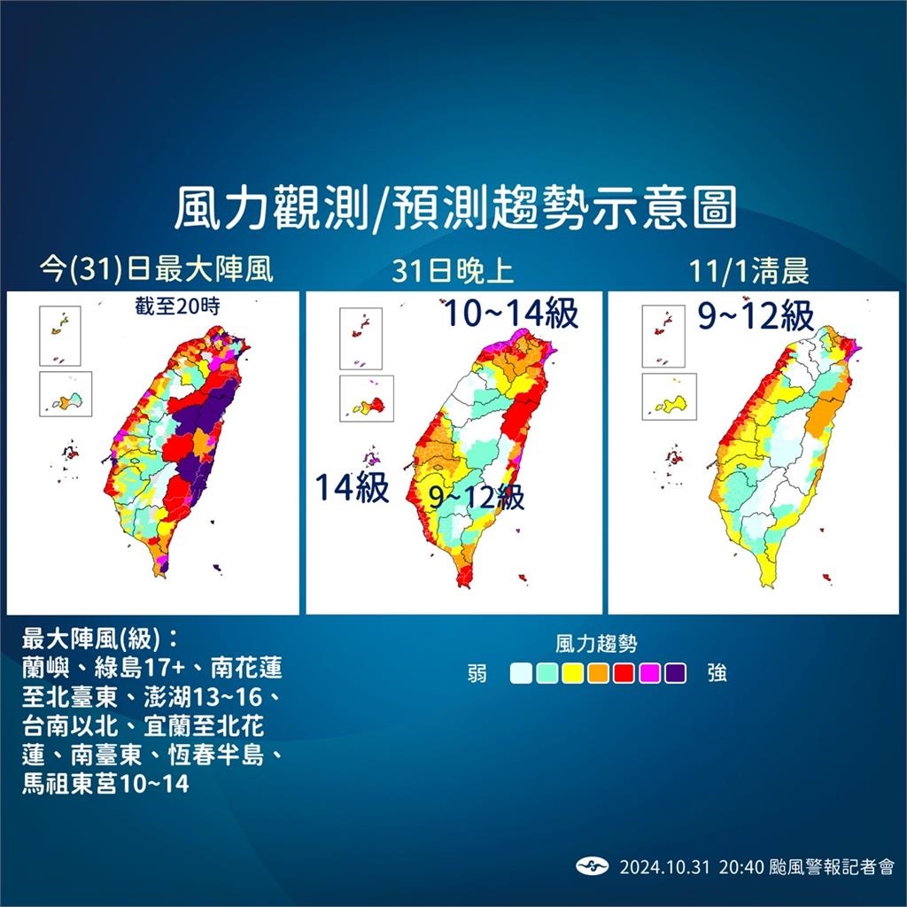快新聞/蘭嶼颳17級強風!「康芮」出海持續減弱中 馬祖居民嚴加戒備