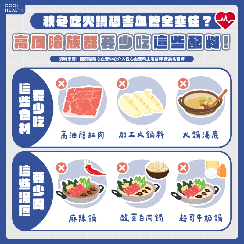 秋冬吃鍋害血管全塞住? 喝「3湯底」恐增心肌梗塞風險