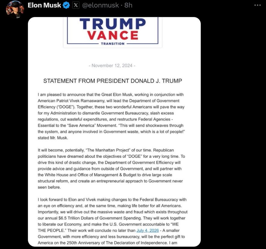 受惠川普行情!馬斯克身價飆破10兆台幣 坐穩全球首富