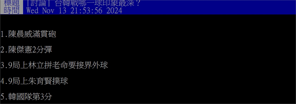 12強賽／台韓世仇大戰哪球「印象最深」？全網嗨喊「這球」太扯了