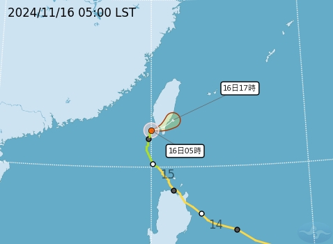 快新聞/天兔減弱到「最輕度颱風」強降雨往南擴展 5縣市發布豪大雨特報