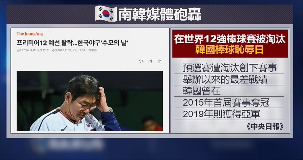 12強賽/台日友好!攜手前進東京 韓國隊遭淘汰挨轟「棒球恥辱日」