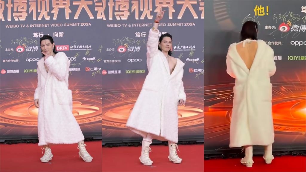 郭碧婷老公「偷媽媽衣服」走紅毯？「鏤空大衣、細肩背心」激情造型辣瞎網