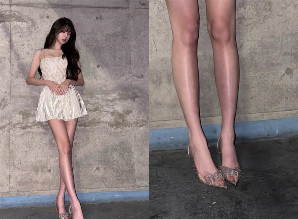 12頭身仙杜瑞拉「窗簾布全身」比例逼人！滿屏全是腿「一看竟是張員瑛」