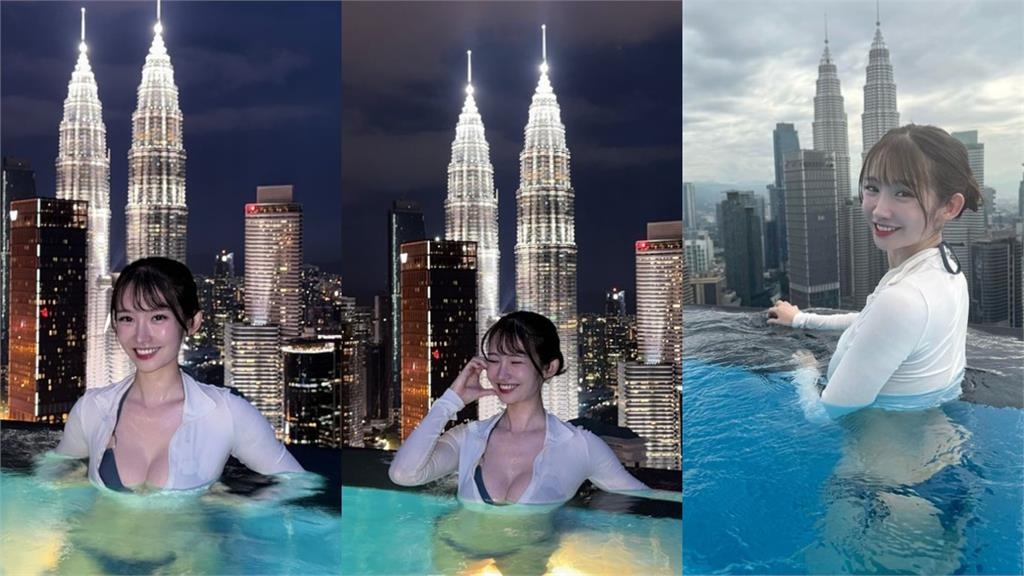 最懂事女友「誠意全浮出水面」自帶水彈！深夜秀「激美雙峰塔」全網沒了