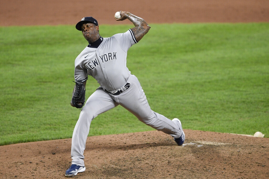 MLB(影)/不老火球男!36歲能飆速169.1公里 查普曼3.49億加盟紅襪