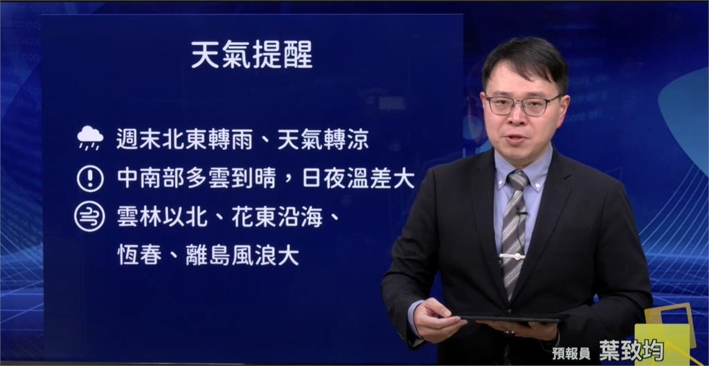東北季風接力襲台「1地最冷12度」恐降大雨!專家:這時間氣溫回升