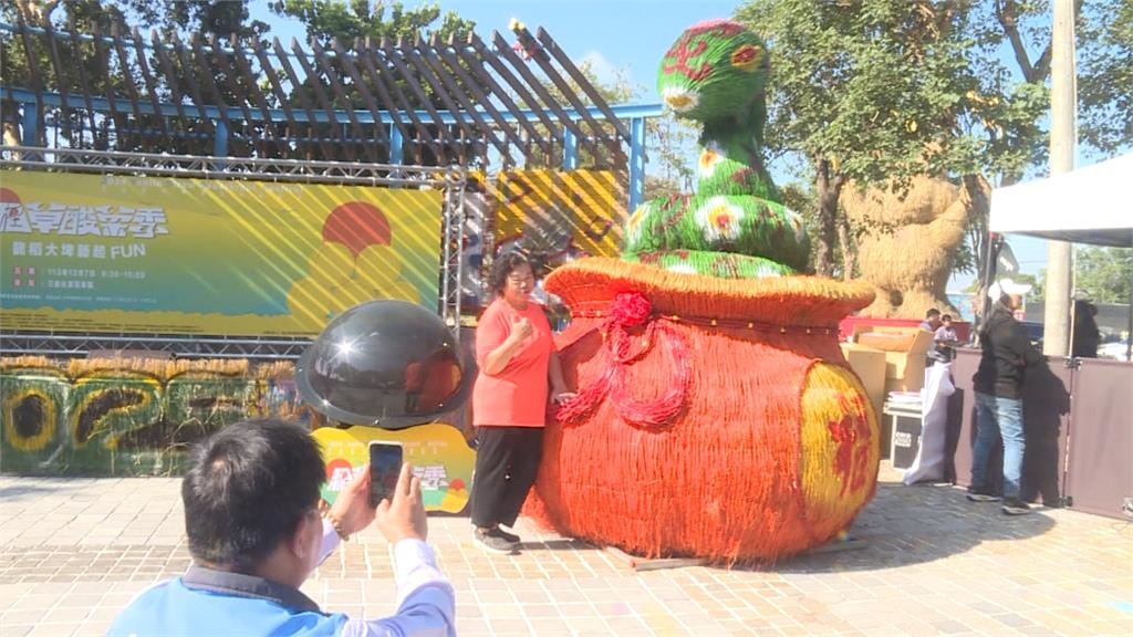 雲林大埤鄉「稻草酸菜季」　龍造型裝置藝術超吸睛