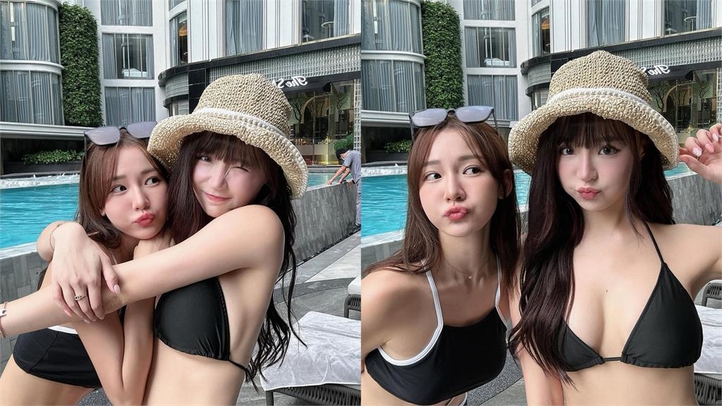 寒冬不怕冷！林莎&元元辣穿「平口短裙」當性感雪天使…網暈爛：CP值太高