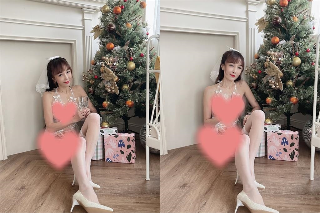 58歲美魔女平安夜加大辣!「白蕾絲透視裝」曝…凍齡身材藏不住