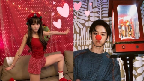 曹佑寧「一年一度聖誕放閃照」再出新招!緊貼王淨臉頰超甜蜜照曝光