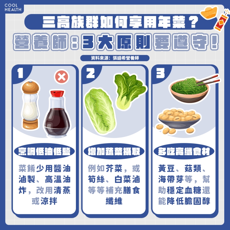 三高族群如何享用年菜? 營養師:3大原則要遵守