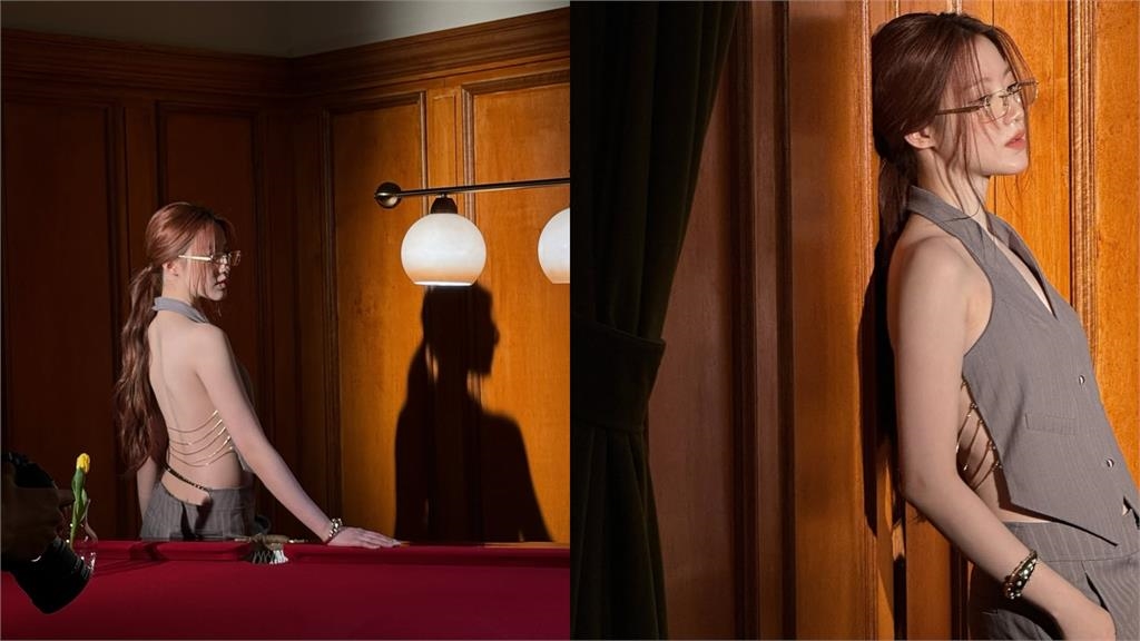 舒華拍畫報「1條線硬撐」超涼!一轉身「鏤空全沒遮」網急壞:沒穿嗎