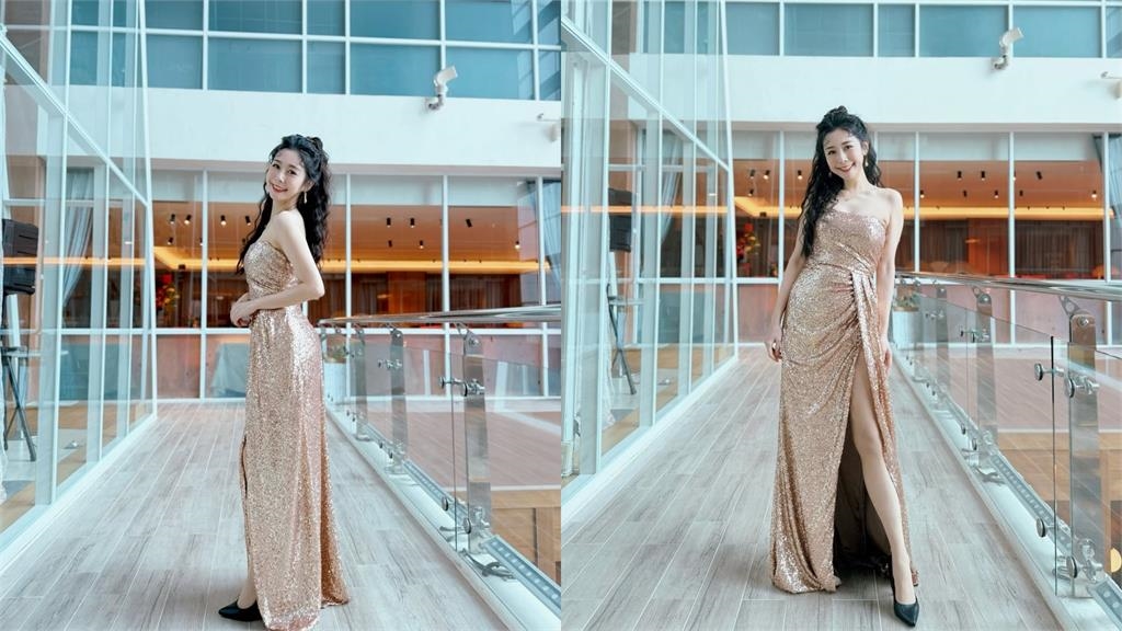 Albee熱舞「左搖右晃」大穿幫!低胸禮服「裂成兩半」網暈爛:冒泡了