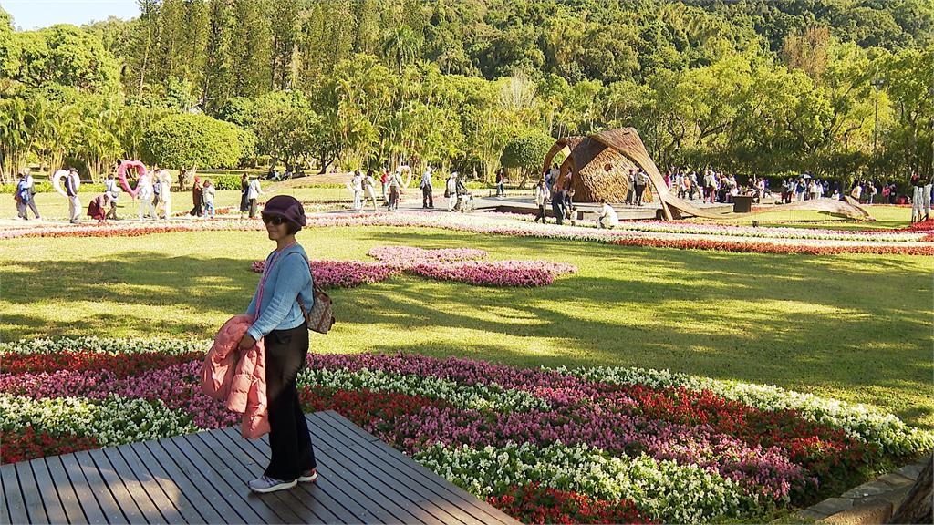 把握初二好天氣! 士林官邸湧賞花人潮"人比花多"