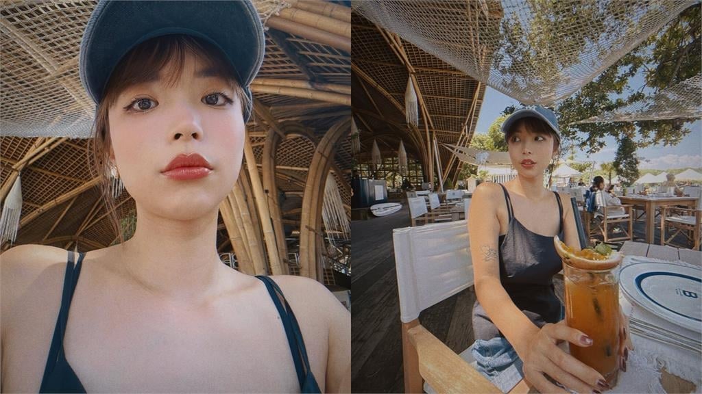 阿圓「熱帶比基尼」狂換3套!曬成小麥肌…偷洩「男友視角」網讚:百祥懂拍