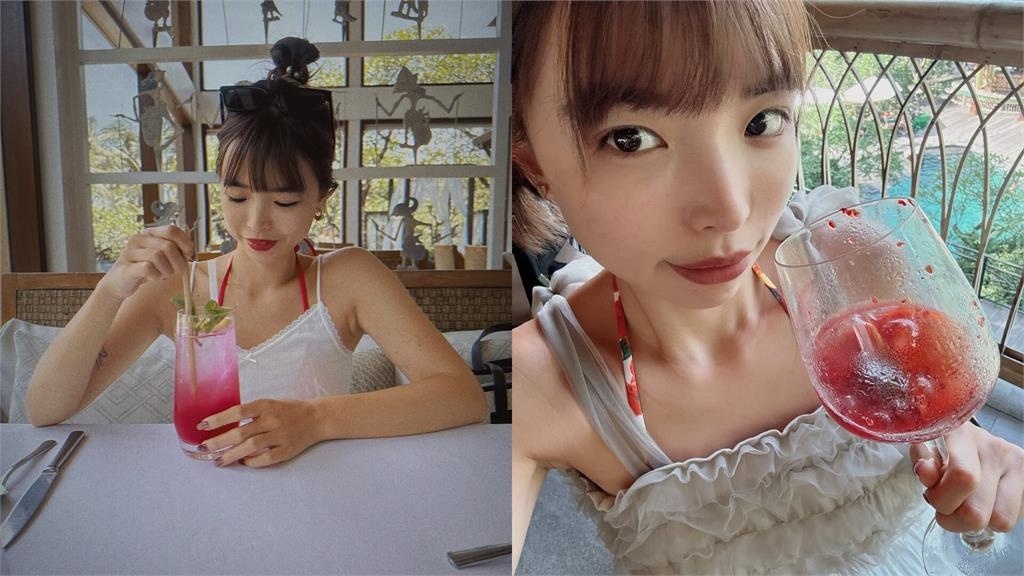 阿圓「熱帶比基尼」狂換3套!曬成小麥肌…偷洩「男友視角」網讚:百祥懂拍