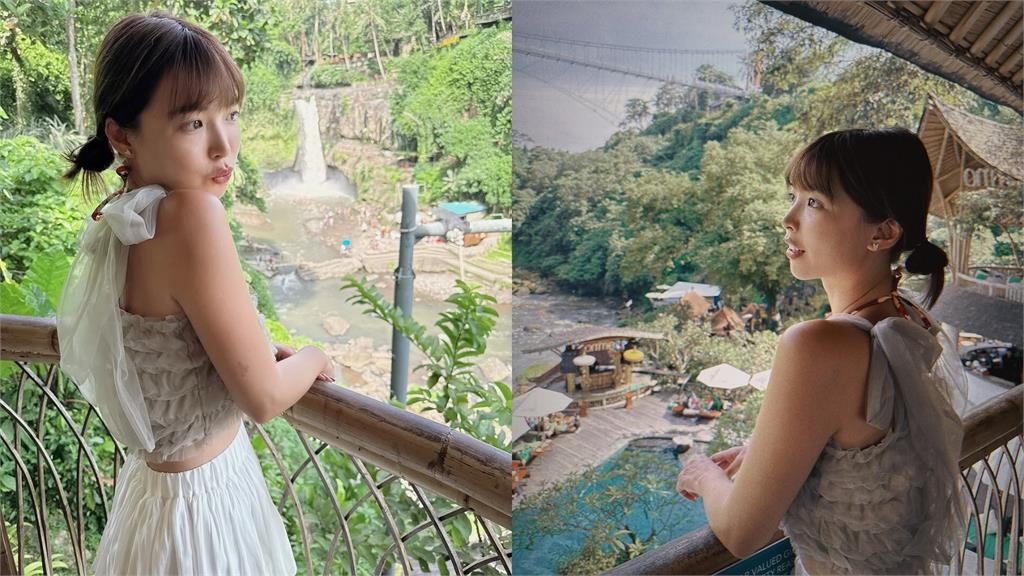 阿圓「熱帶比基尼」狂換3套!曬成小麥肌…偷洩「男友視角」網讚:百祥懂拍