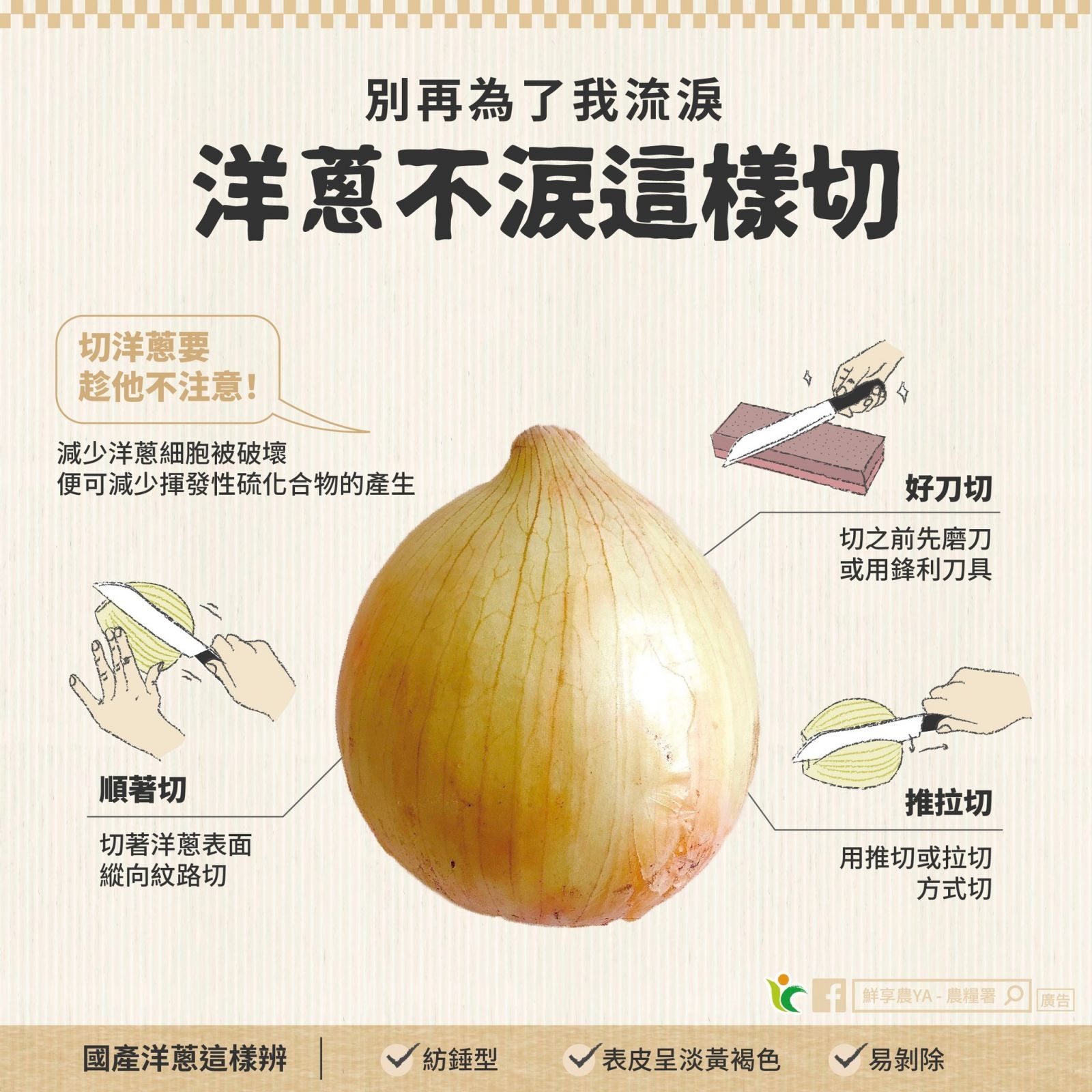 切洋蔥像失戀?農糧署公開不哭神技 推切、拉切超管用
